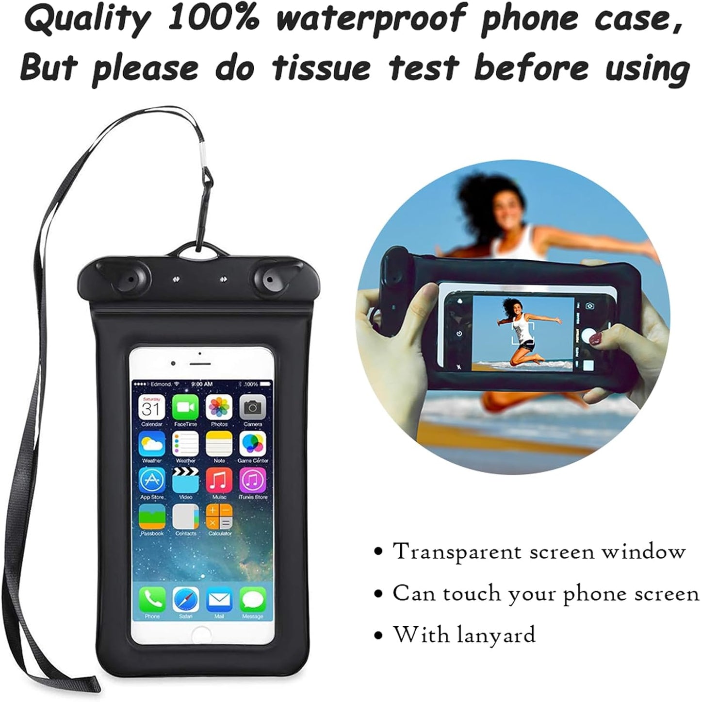 OMGear Waterproof Dry Bag Backpack - Floating Phone Pouch for Kayaking | Available in 40L, 30L, 20L, 10L, 5L