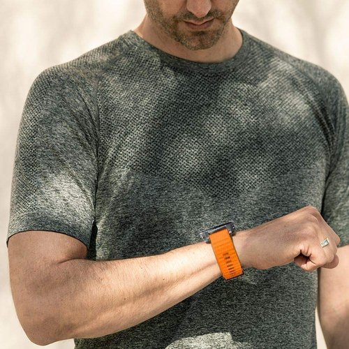 YOOSIDE Silicone Quick Release Fit Band for Garmin Fenix 6 Pro/Sapphire, 22mm Soft Waterproof Non-allergenic Wristband Strap for Garmin Fenix 5/5 Plus,Garmin Instinct,Forerunner 935/945(Orange)