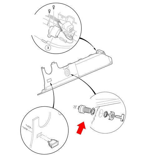 10L0L Starter Ignition Switch for Club Car Precedent 2004+ Electric Golf Cart, w/Standard Keys, OEM# 1025086011012505