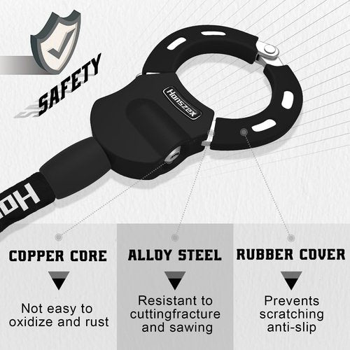 Honszex Electric Scooter Locks Anti Theft, E Scooter Phone Holder & Scooter Chain Lock with Key, Heavy-Duty Anti-Theft Lock with Waterproof Storage Bag, Accessories for Electric Scooters and Bicycles