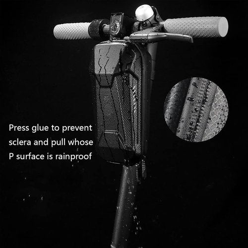gotosee Universal Electric Scooter Bag/Handlebar Bag,Scooter Storage Bag,EVA Hard Shell Bags Waterproof Reflective Electric Scooter Storage Bag,Bicycle Bag Electric Skateboard Bike Accessories (2L)