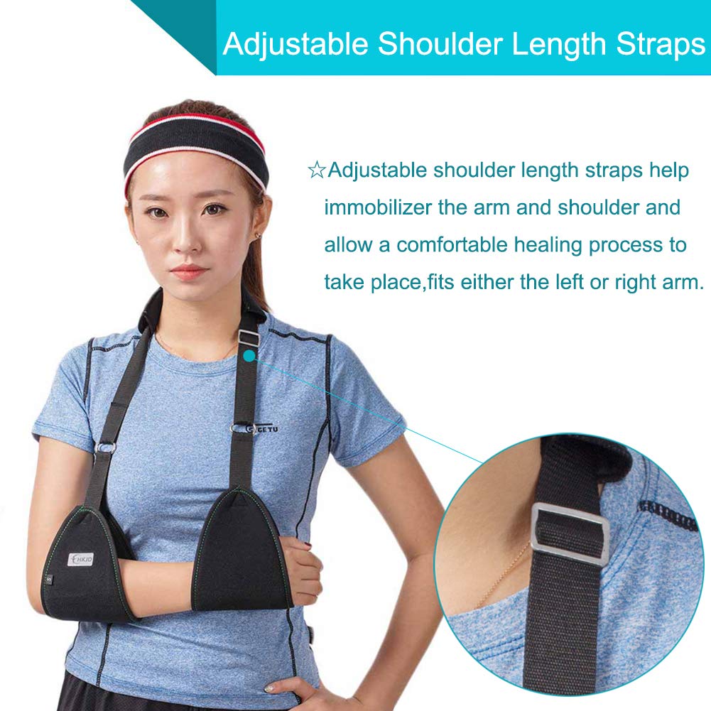 TANDCF Triangle Dislocated Arm Sling Shoulder Immobilizer Rotator Cuff Wrist Elbow Forearm Support Brace Strap with Soft Comfortable Padded Lightweight Simple for Broken & Fractured Arm