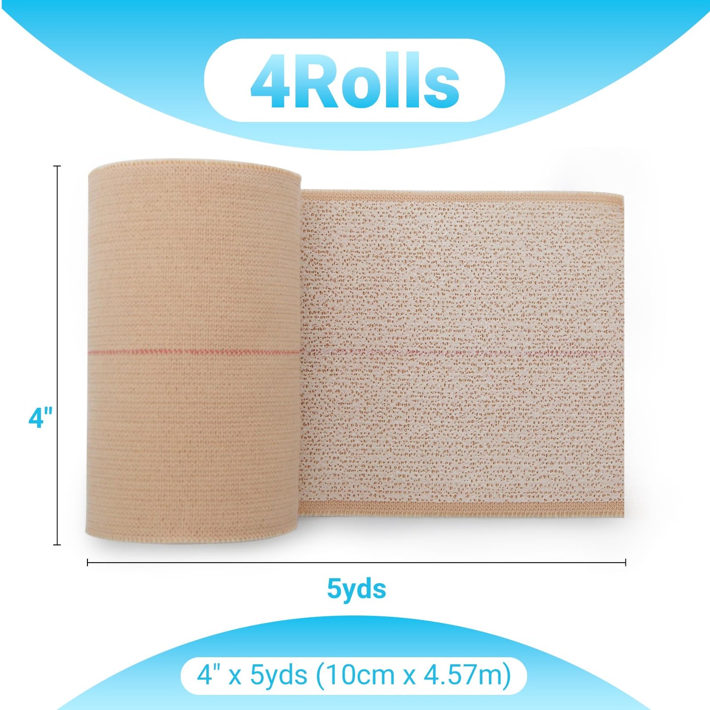 OK TAPE Elastic Adhesive Tape Bandage Tape Wrap 4 Inch Wide 4 Rolls