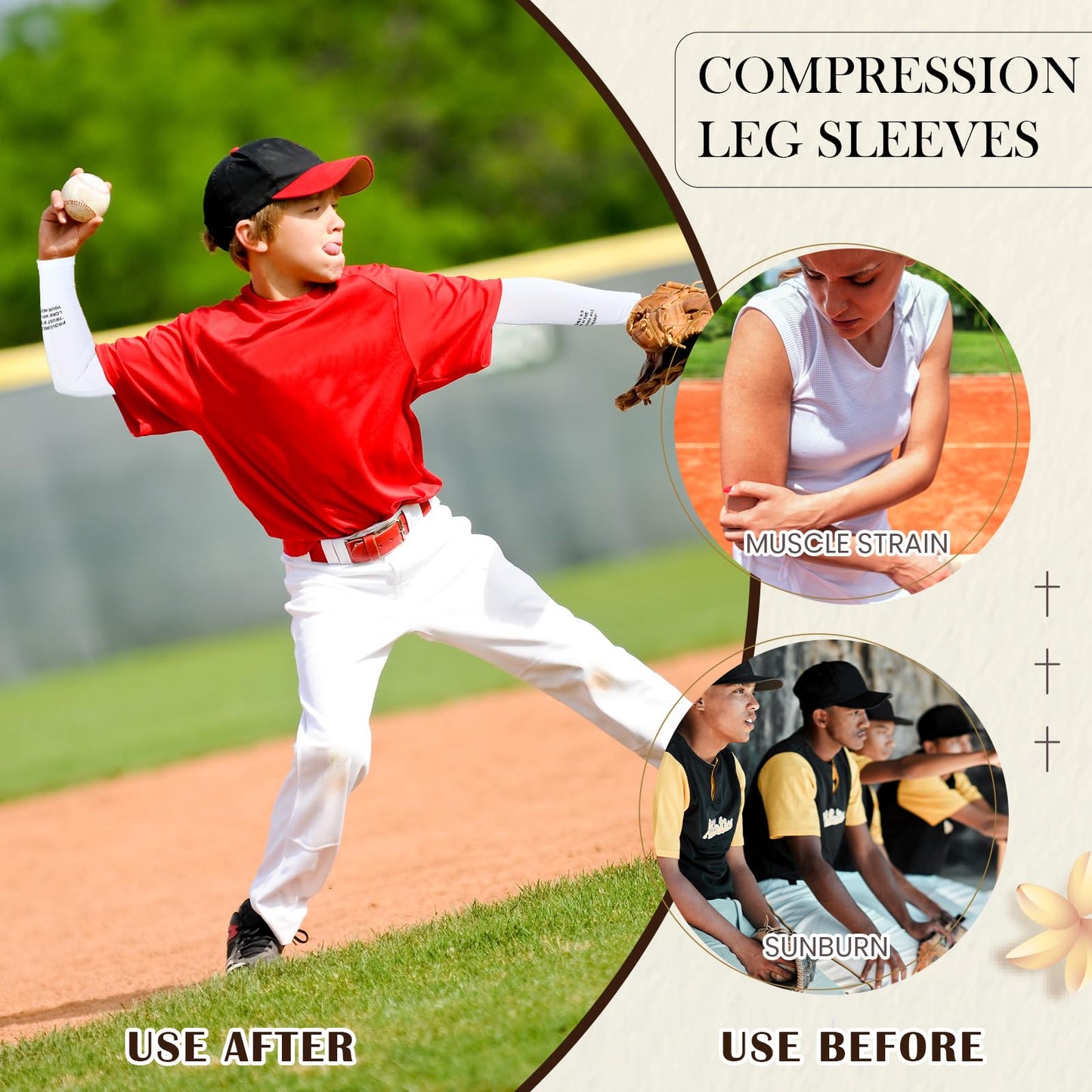 Bunnycool 2 Pairs Cross Arm Sleeve Christian Compression Arm Sleeve Youth Football Baseball Volleyball(White,Black,Large,Proverbs 3:5)