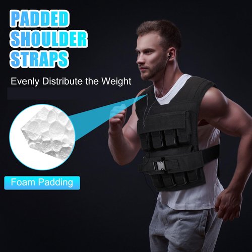 Halfchet 35lbs Adjustable Weighted Vest for Men - Iron Weighted Vest for Strength Training, Running, Exercise, Muscle Building & Weight Loss
