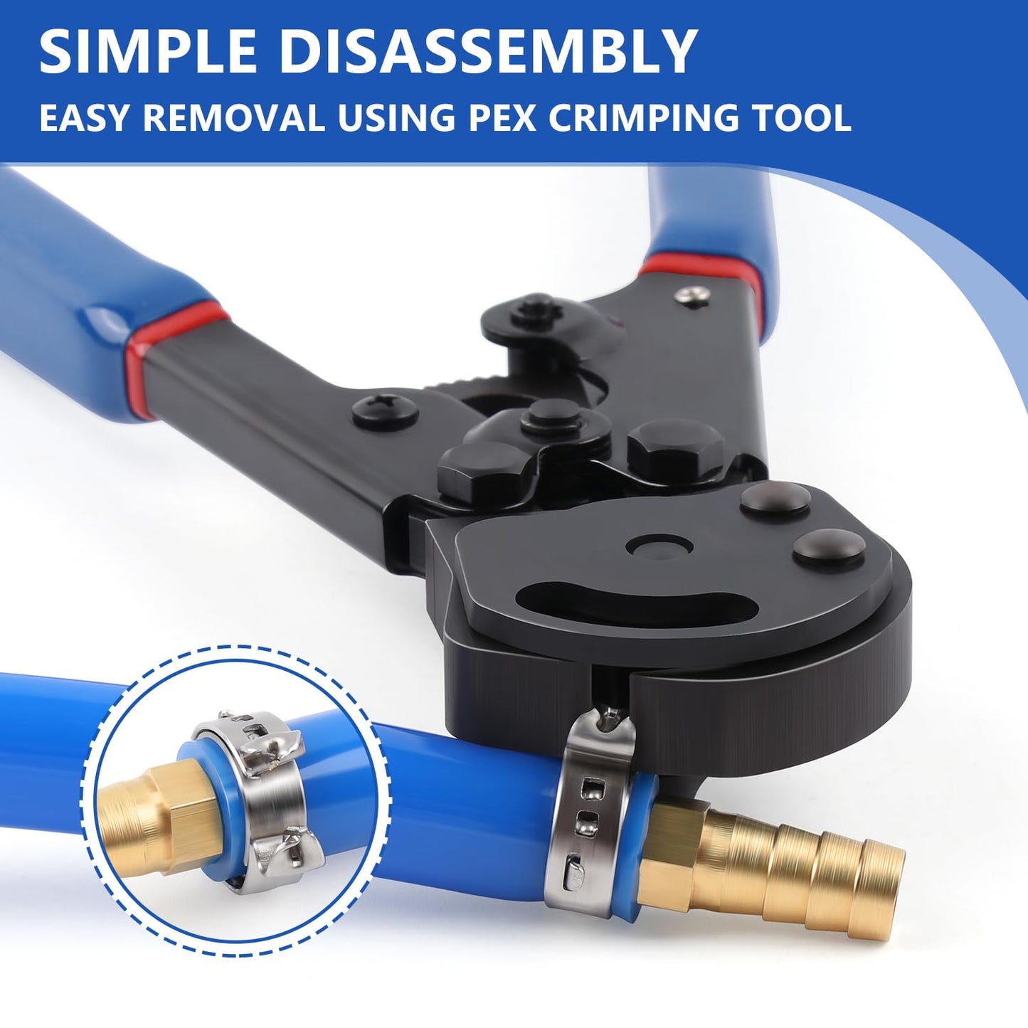 MGYOO 1 Inch PEX Clamps 24pcs Crimp Rings Single Ear Hose Clamps Stainless Steel Fittings Cinch Clamp Ring for Pipe Tubing