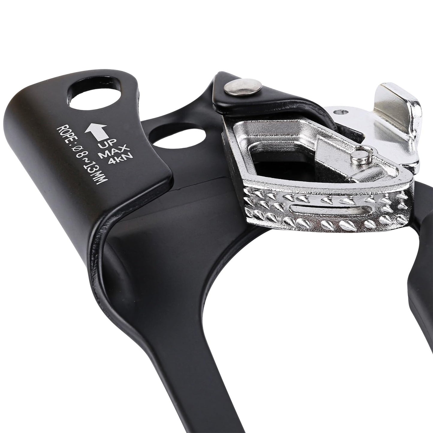 QKURT Mountaineering Climbing Hand Ascender, Right Hand Ascender Rock Climbing Tree Arborist Rappelling Gear Equipment Rope Clamp for 8~13MM Rope | Lightweight Aluminum Alloy Climbing Equipment