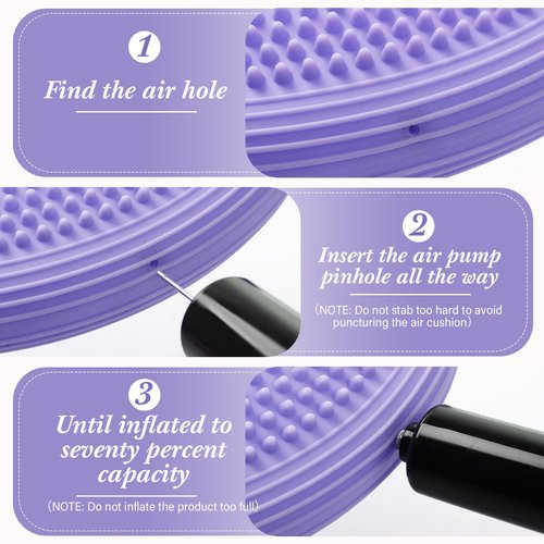 Libima 2 Pcs Wobble Cushion Wiggle Seat Flexible Sensory Seating Balance Disc Board for Men Women Physical Exercise Improving Posture Home Office(Purple and Pink)