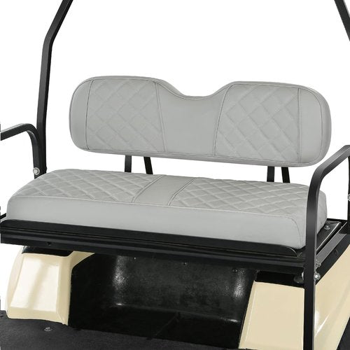 WEIMELL Universal Golf Cart Rear Seat Covers Vinyl Leather Back Seat Cover for Club Car EZGO Yamaha Aftermarket Ordinary Cushions No Nails Required Easy to Install & Clean Seat Cover Gray