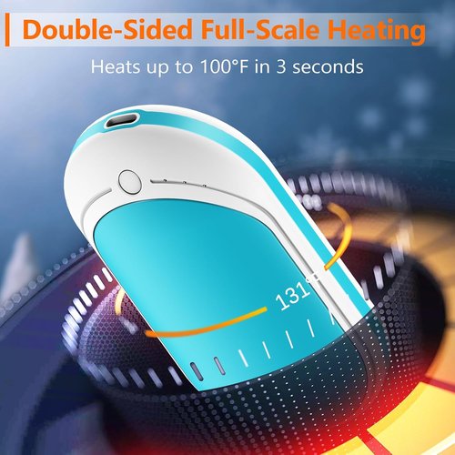 BESKAR Rechargeable Hand Warmer - 5200mAh Electric Heater with Double-Sided Heating | Portable for Outdoor Use
