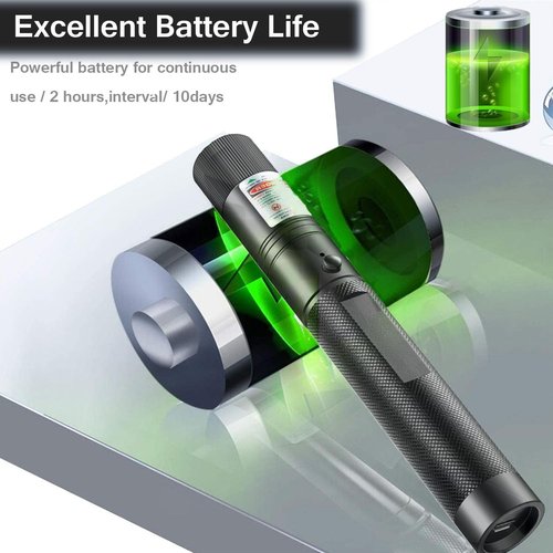 Green High Power Laser Pointer, Long Range Laser Pointer High Power Flashlight, for TV/LED/LCD Screens Tactical Flashlights Presentation Office/Outdoors/Astronomic/Construction