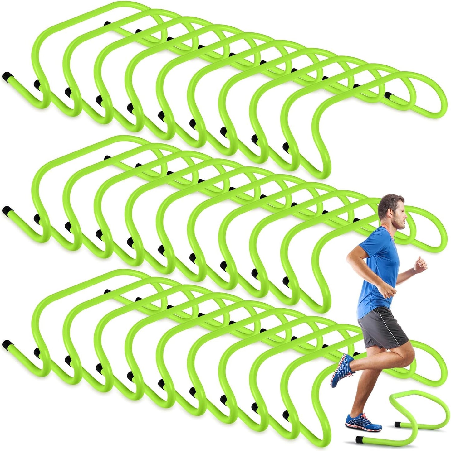 Wettarn 30 Pcs Agility Training Hurdles - 6" Speed & Plyometric Practice for Kids & Athletes | Indoor/Outdoor Sports Equipment