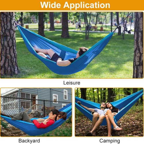 Camping Hammock, 660lbs Portable Hammock Tent for Travel Camping, Camping Accessories for Indoor Outdoor Hiking Backpacking Backyard Beach(Glue)