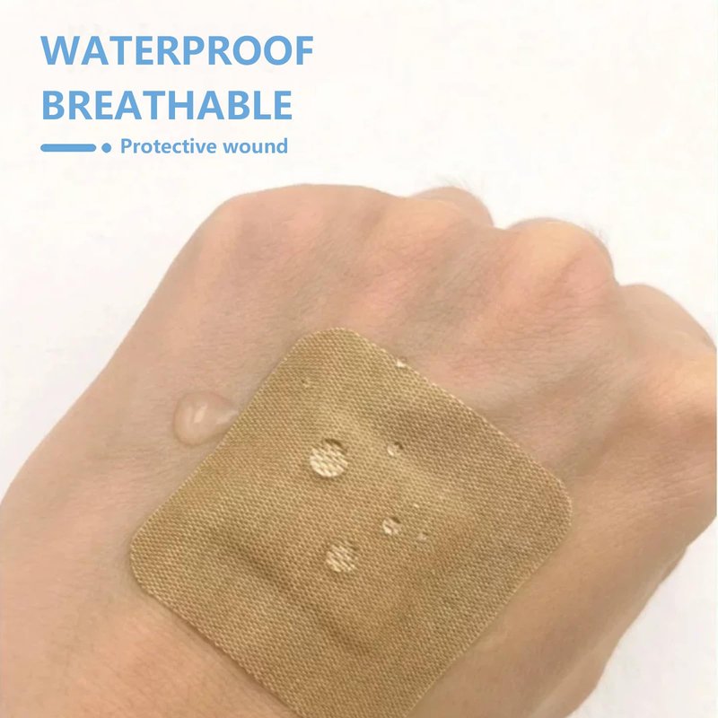 200 Pcs Adhesive Spots Bandages 1.5"*1.5" Square Flexible Fabric Adhesive Knuckle Fingertip Bandages for Wound Care and Hides Skin Spots Ideal for Small Incisions