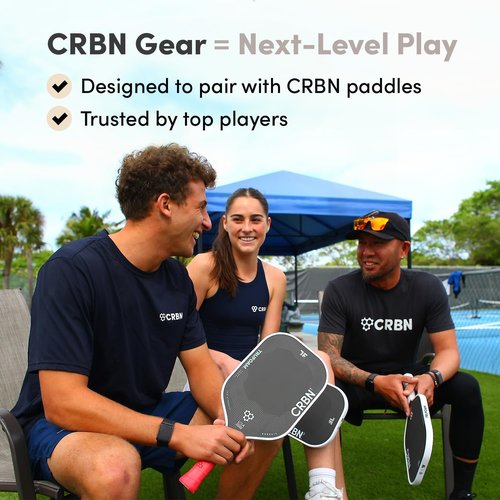 CRBN Pickleball - Drytec™ Overgrips - Pickleball Paddle Grip Tape - Absorbs Shock & Moisture - 4-Pack, Black