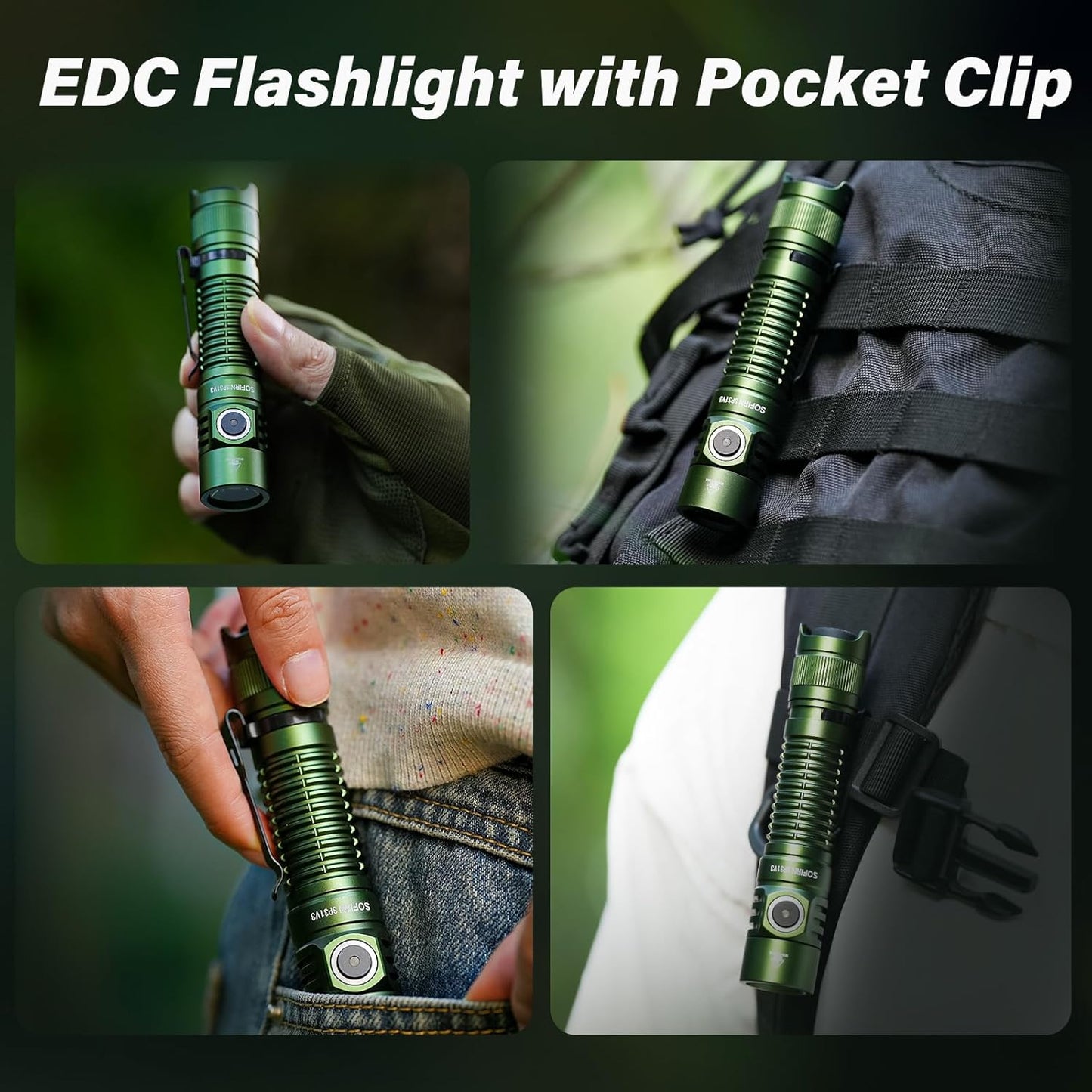2000 Lumen Rechargeable Tactical Flashlight - Sofirn SP31 V3.0, IP68 Waterproof, EDC & Emergency Ready