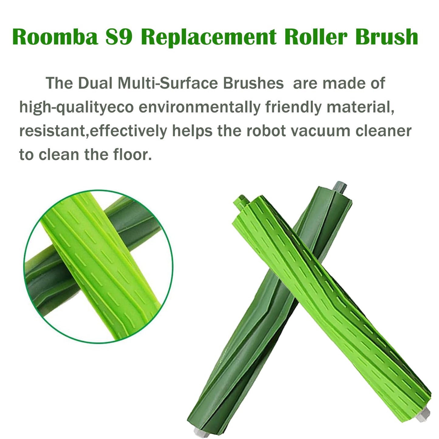 DovLazm 3 Set S9 Replacement Roller Brush Compatible for Roomba S9 (9150) S9+ S9 Plus (9550) S Series Vacuum Cleaner,Vacuum Cleaner Multi-Surface Rubber Roller Brushes