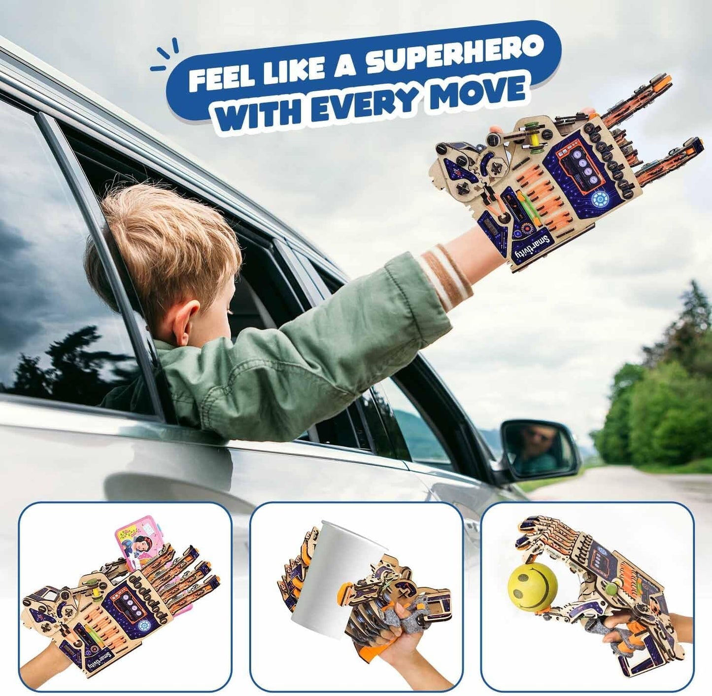 Smartivity DIY Robotic Mechanical Hand - Award-Winning STEM Toy for Kids Ages 8-14 | Perfect Birthday Gift