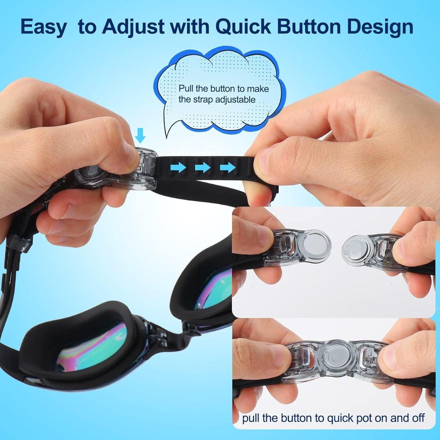 Skiennix Kids Swim Goggles - Anti-Fog, Leak Proof Design | Clear Vision for Ages 3-14 (2 Pack)