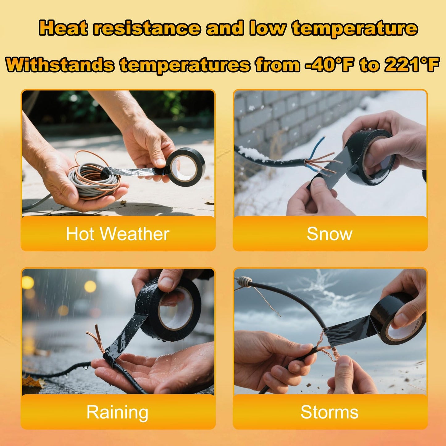 LINSIRON Wire Harness Tape 10 Rolls 3/4Inch*60Ft PVC Electrical Insulation Wrap Heat Resistant Waterproof Wiring Loom Cable Protection Self Adhesive Black