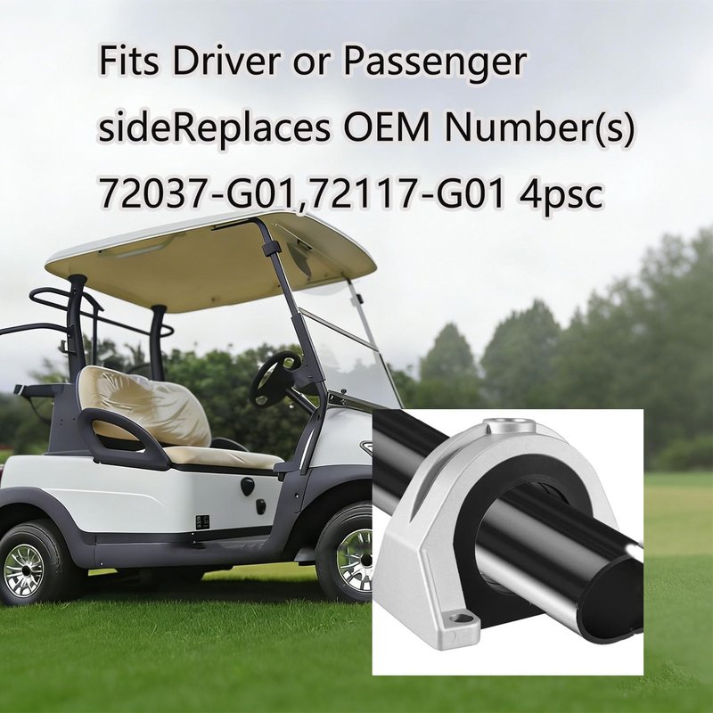 2Pack (72037-G01 72117-G01) Rear Spring ISO Mount Cap/Rubber Bushing,Compatible with EZGO TXT Gas Golf Cart 1994-2008 Driver Passenger Side