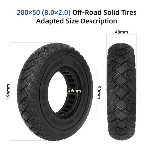 ulip 200 x 50 Solid Scooter Tire For Razor E100 E125 E150 E175 E200 E200S E225 Electric Scooter 8.0 * 2.0 Scooter Wheel
