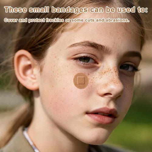 120pcs Round & Oval Bandages for Face, Elastic Fabric Flexible Adhesive Spot Small Dot Skin Friendly for Nose Hands & Delicate Wounds(6 Sizes)