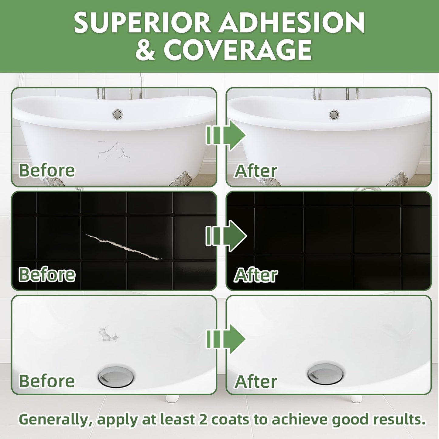 AstraVox White Tub and Tile Paint, 1.5 Oz Bathtub Touch Up Paint Pen for Countertops, Porcelain, Sink, Ceramic Tile, Strong Adhesion & Waterproof & Quick Dry, for Repairing Scratches, Spots and Chips