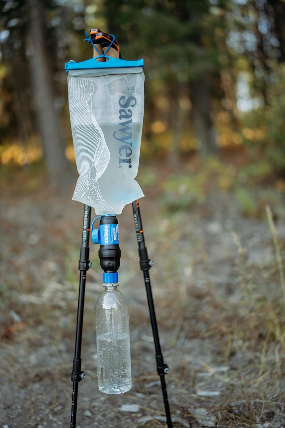 Sawyer Squeeze Water Filtration System - Cnoc 2L Premium Bladder | Clear & Portable
