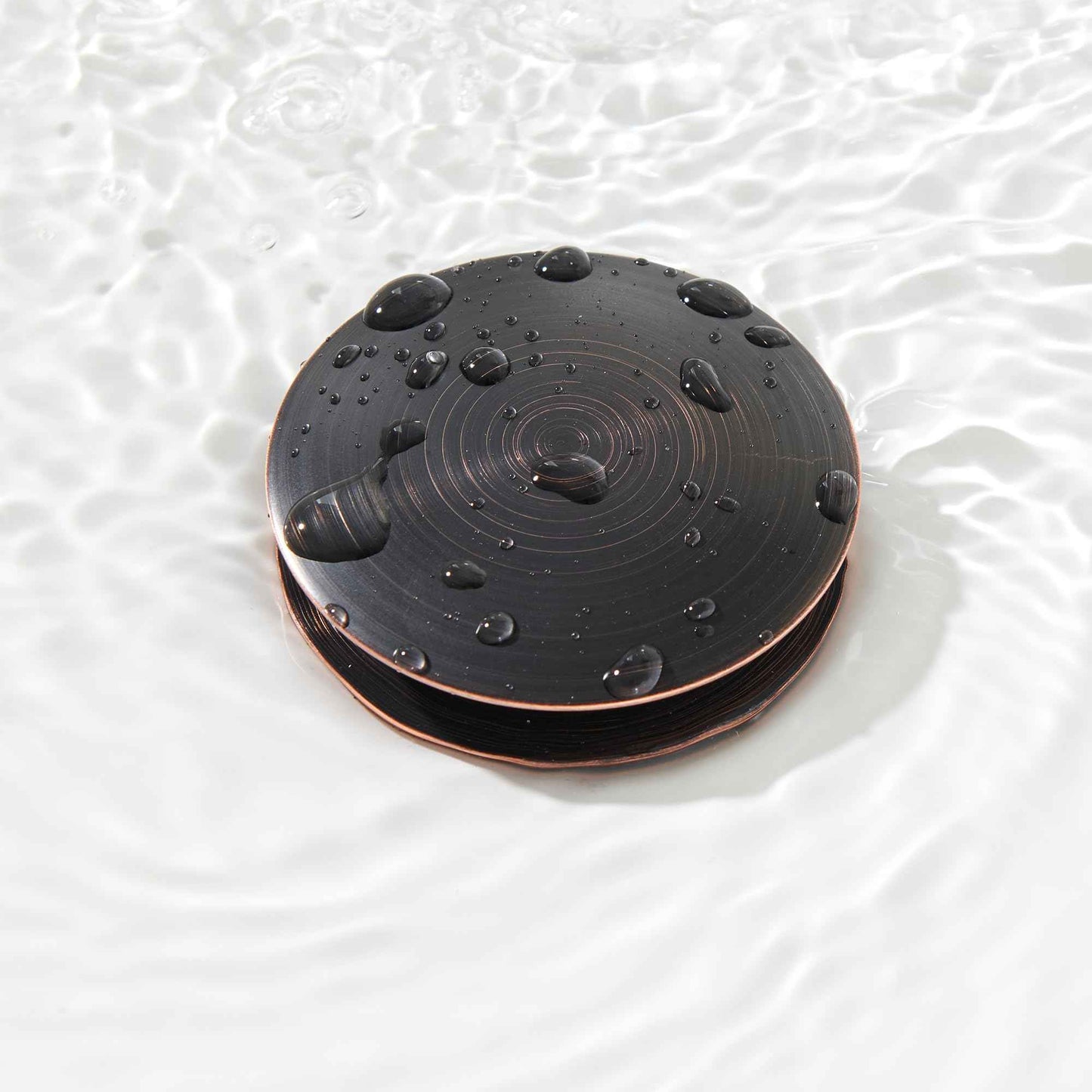Pop up Sink Drain Stopper Without Overflow Oil Rubbed Bronze for Bathroom Vessel Vanity Sink Art Basin，Big Cap Sink Drain Without Overflow, Metal Pop-up Drain Strainer with Detachable Basket Stopper