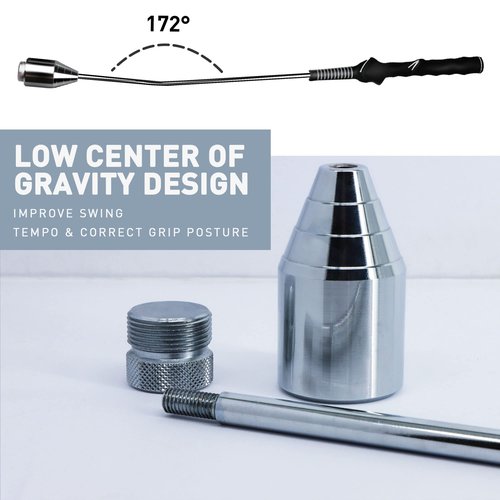 Golf Swing Trainer Aid, Golf Grip Trainer for Warm-up, Swing Tempo Training - Weighted Golf Club for Indoor Practice, Right-Handed Chipping Hitting Golf Accessories