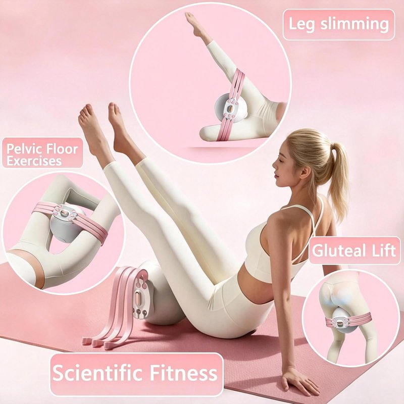 Thigh Trainer Kegel Exerciser,Pelvic Floor Muscle Trainer, Leg Slimming, Buttocks Lifting, Fitness, Powerful Stretching Without Displacement for Leg Shaping Pelvic Floor Trainer, Postpartum Training