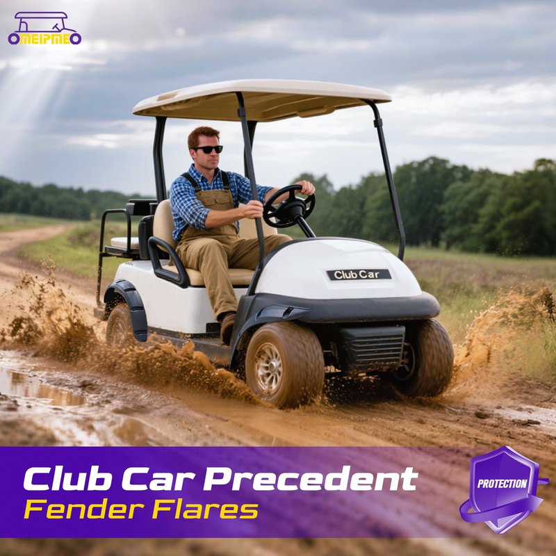 Club Car Precedent Fender Flares, Golf Cart Front and Rear Fender Flares for Club Car Precedent 2004-UP Gas/Electric Models, Impact-Resistant Golf Cart Standard Fender Flare with Self Tapping Screws