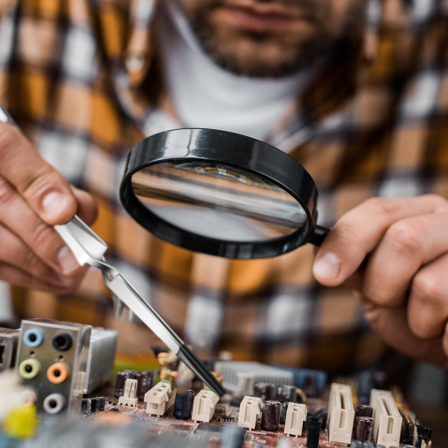 Jingmore 6 Pieces Tweezers with Rubber Tips Rubber Tipped Tweezer Cross Lock PVC Coated Tweezers Craft Jewelry Anti Scratch Long for Crafting Beads Jewelry Stamps Succulents Pet(Black)