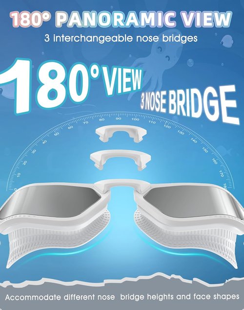 Greatever Swim Goggles - Unisex Adult UV400 Protection, HD Wide View, Anti-Fog, No Leakage
