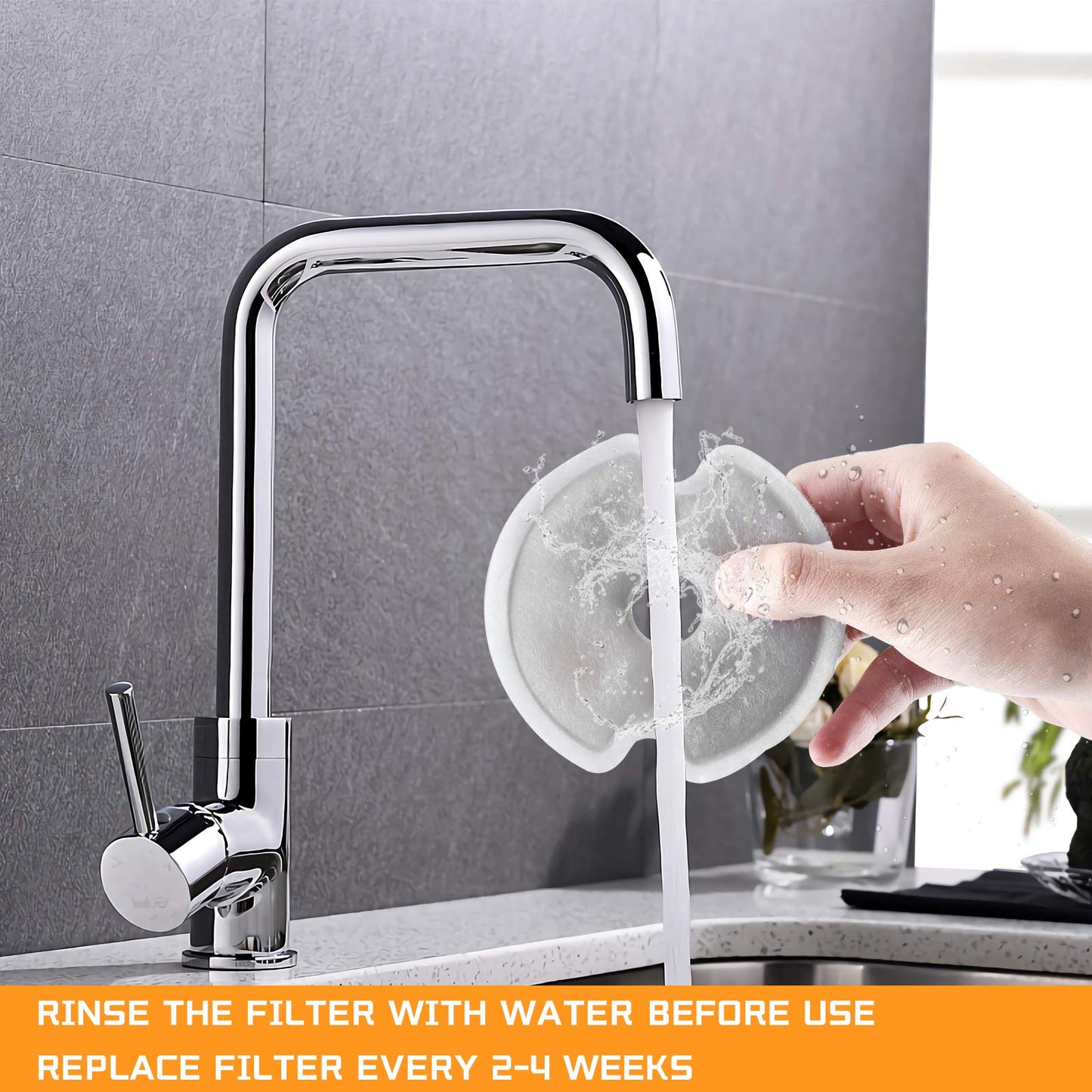 Wonder Creature Cat Water Fountain Filter Replacement, 4/8/12/4+4/8+8 Filters Pack for 2L/67oz Automatic Cat Fountain (4+4)