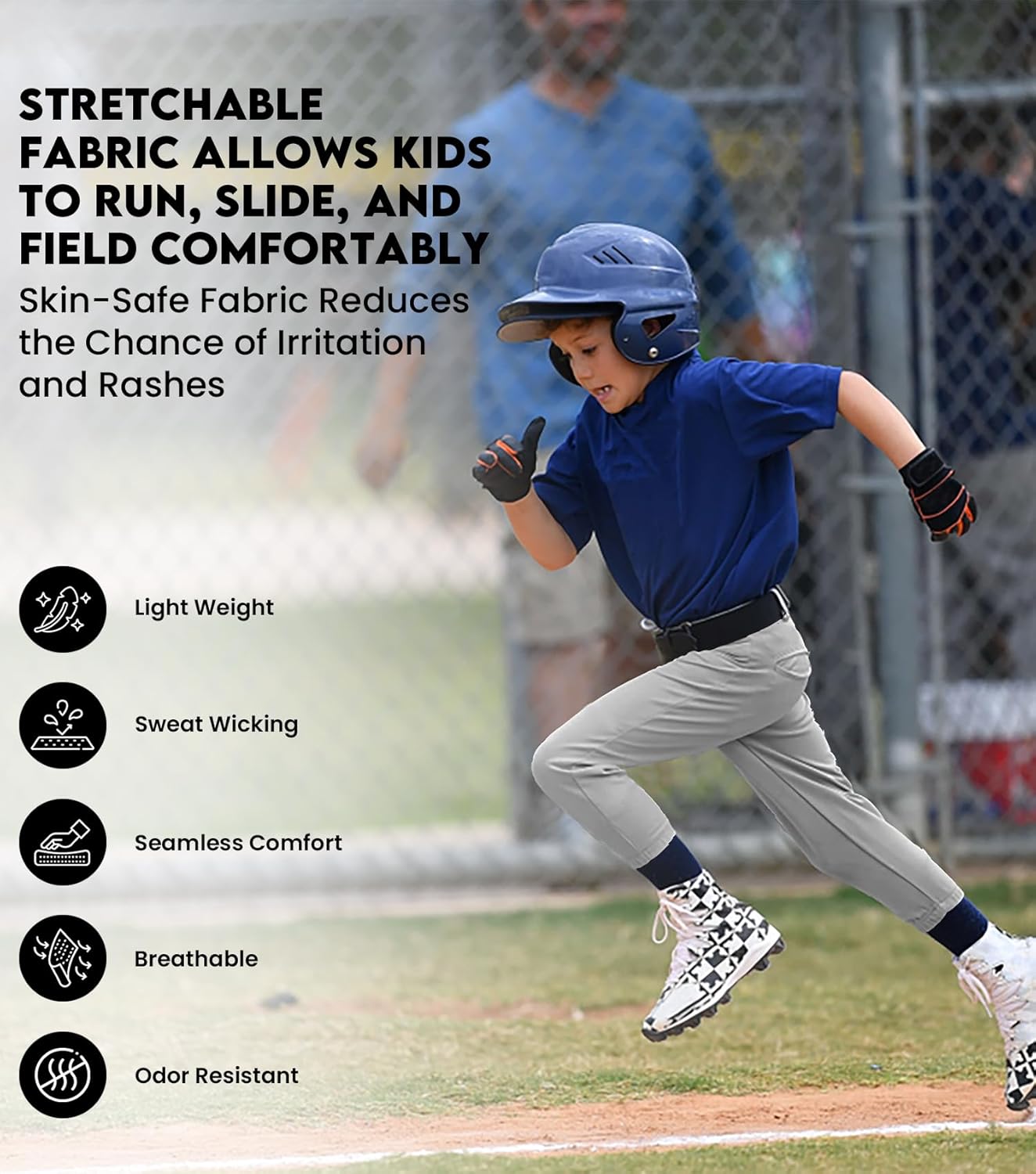 Regine Switzerland Youth Baseball Pants - Full Length Open Bottom Design for Comfort & Durability
