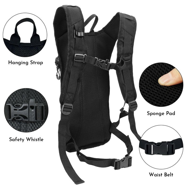 Zavothy Transparent Rave Hydration Pack - Hydration Backpack - Hydropack with 3L Bladder - Water Backpack for Festivals, Hiking, Running, Biking and More