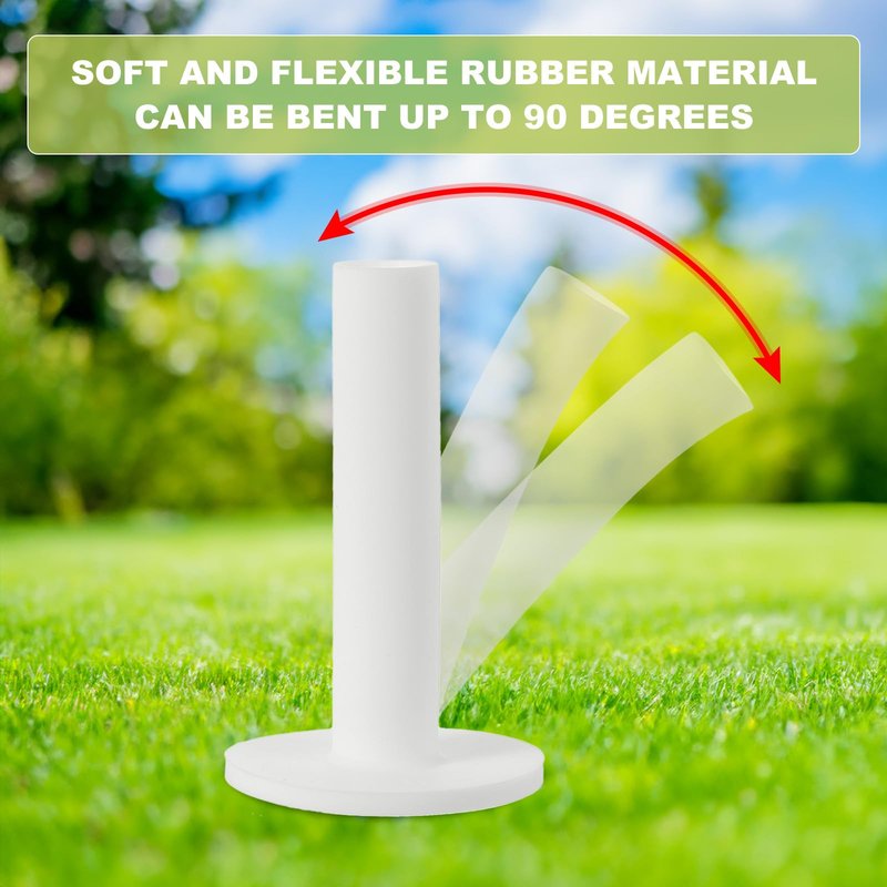 PATIKIL Rubber Golf Tee, 5 Pack 1 Inch Golf Practice Tees Training Driving Range Tee Stable Golf Ball Holder for Outdoor Indoor Hitting Mat Golf Mat, White