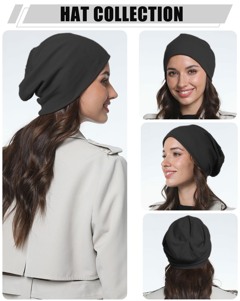 vidsel Slouchy Beanie Hats for Women & Men -Ultra-Soft Cotton Knit Cuffed Skull Cap Fashion Style Hipster Lightweight Daily Hat