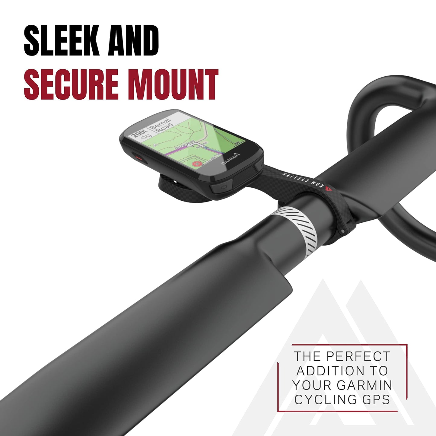 KOM Cycling Orange Garmin Bike Mount from Garmin Edge Mount Designed for Garmin Edge 530 and Other Garmin Models