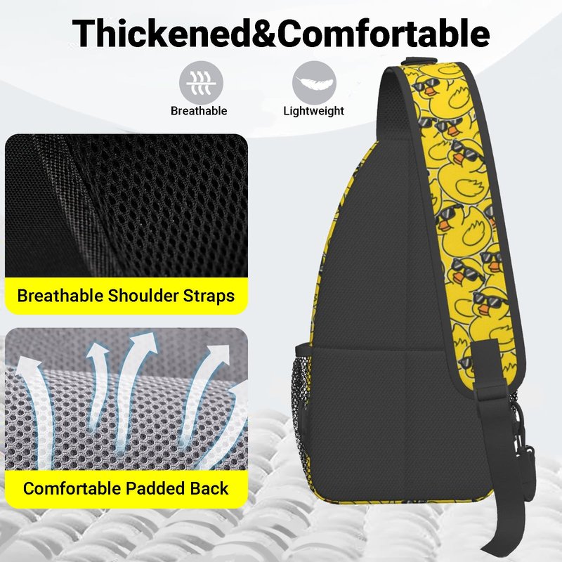 Sling Backpack Trendy Sling Bag Multipurpose Crossbody Sling Travel Hiking Crossbody Shoulder Backpack (Duck)