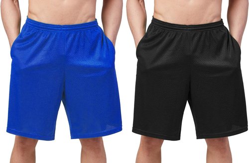DEVOPS Men's 10-Inch Loose-Fit Workout Gym Shorts - Comfortable with Pockets
