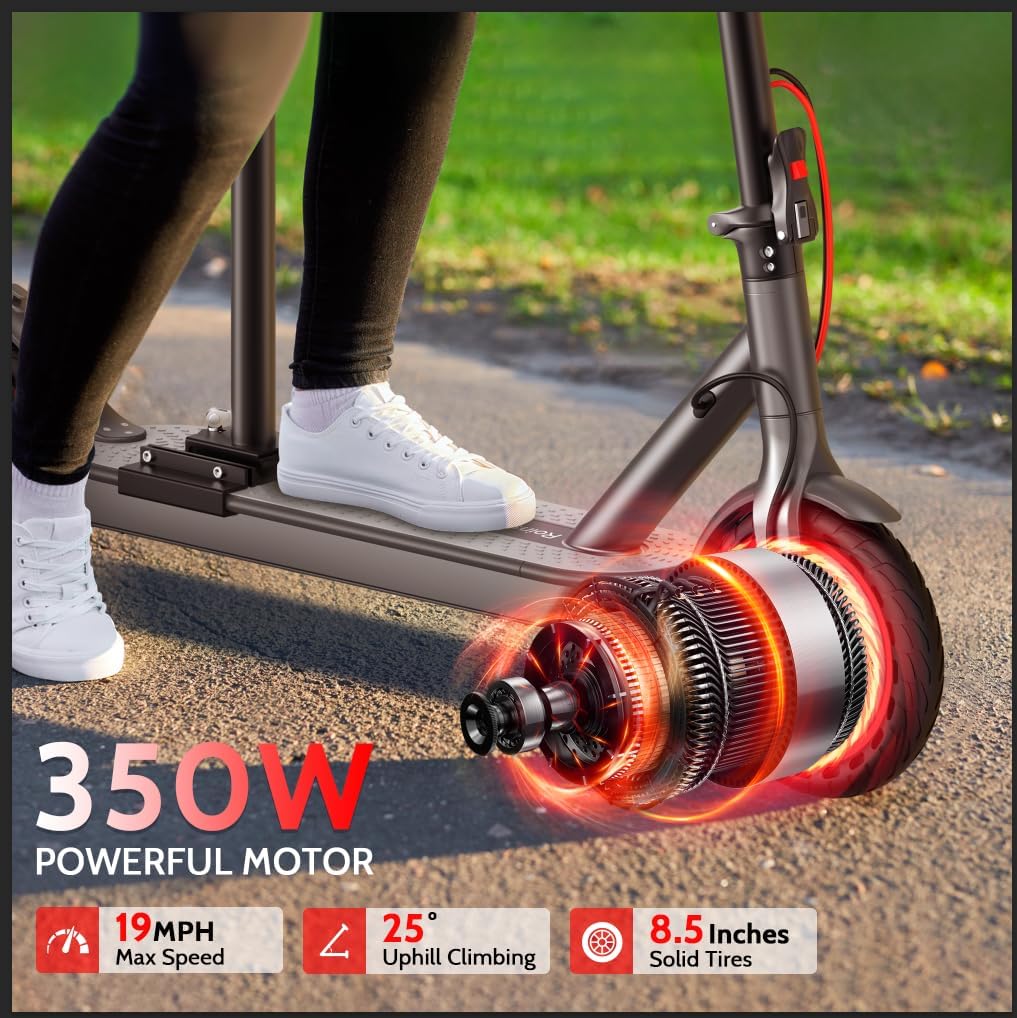 Roinside Electric Scooter - High-Speed 350W/500W Motor | Long-Range 12-62 Miles, Foldable Design