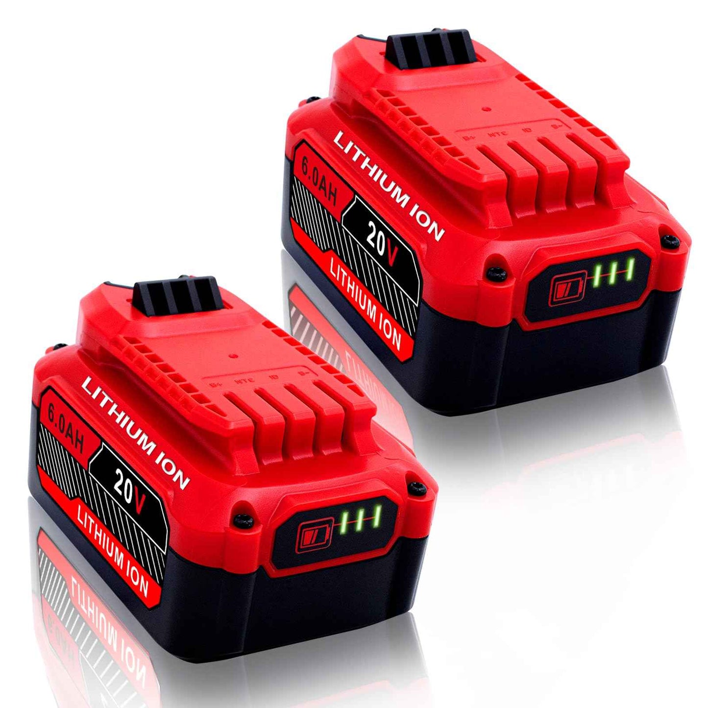 Ultraxxis Upgrade 2-Pack 6.0Ah Batteries Replacement for Craftsman 20V Battery Compatible with Craftsman CMCB205 CMCB204 CMCB206 CMCB202 CMCB201 20V Cordless Power Tools