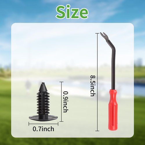 10L0L Golf Cart Universal Plastic Rivet for Yamaha EZGO Club Car Golf Cart with Clip-on Screw Driver OEM 1010434, (50 PCS)