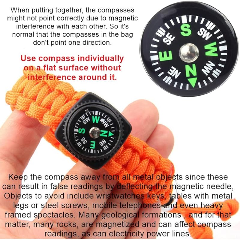 20 Pack Mini Pocket Compass - Oil Filled, 20mm, for Outdoor Activities