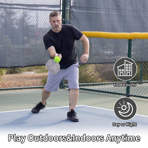 MYKUJA Silent Pickleball Balls, Foam Balls for Indoor or Outdoor Practice, Pickle Ball at Home, 4 Pcs Low-Noise Practice Pickleballs