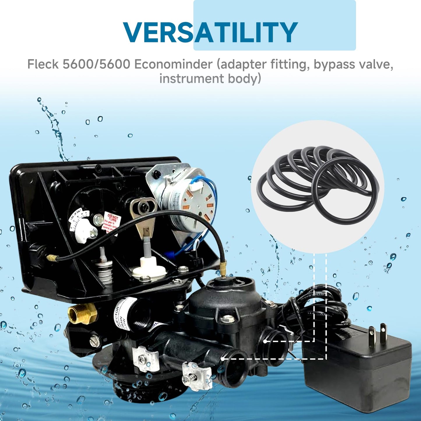 (8 Pack) O-Ring for Fleck 13305 and Rainsoft 17961 Compatible with 2510, 5600, 9000, 9100 valves, Adapter Fittings, Bypass valves, Instrument Body Replacements