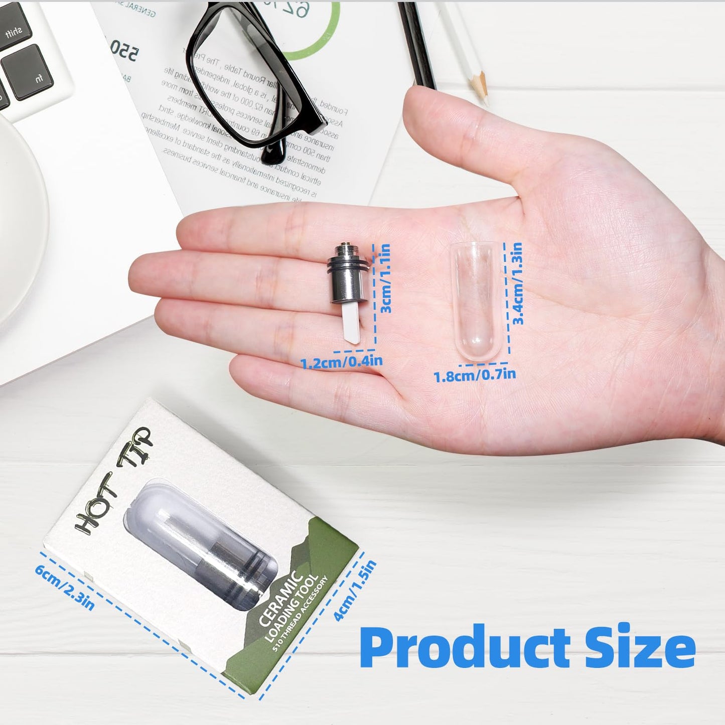 Ceramic Heating Tool with Fast 3-Second Heat, Multi-Function Design for Candle Slicing, Oil Dipping, Silver